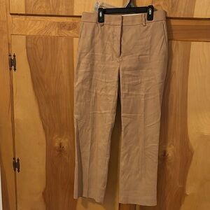 Ann Taylor 6p Tan Straight-Leg Trousers